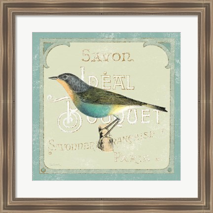 Framed Parisian Bird II Print