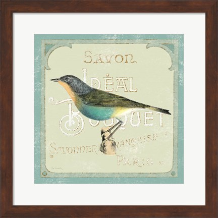 Framed Parisian Bird II Print