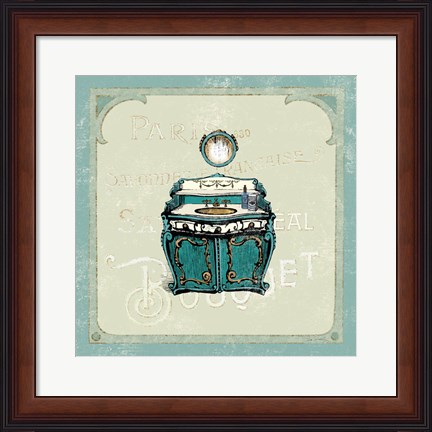 Framed Parisian Bath II Print