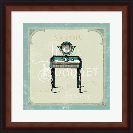 Framed Parisian Bath III Print