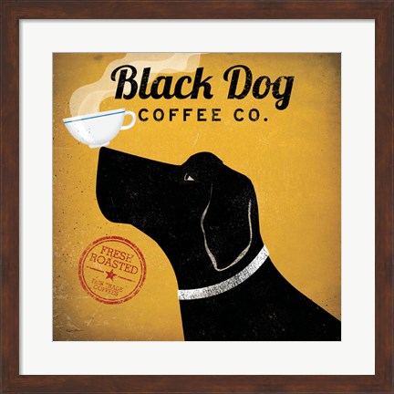 Framed Black Dog Coffee Co. Print