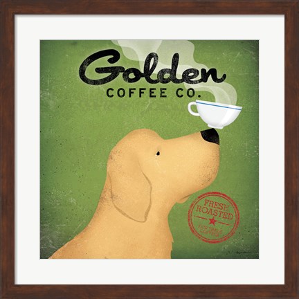 Framed Golden Dog Coffee Co. Print