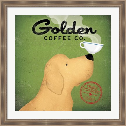 Framed Golden Dog Coffee Co. Print