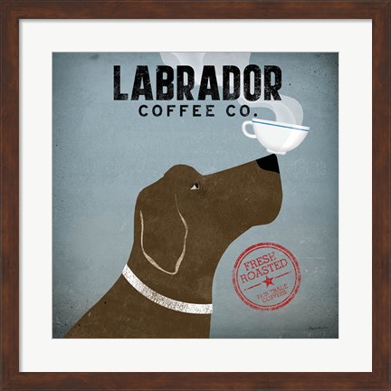 Framed Labrador Coffee Co. Print