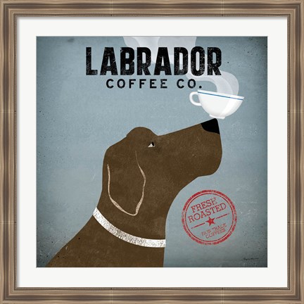 Framed Labrador Coffee Co. Print