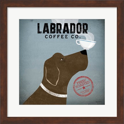 Framed Labrador Coffee Co. Print