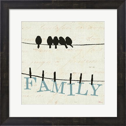 Framed Bird Talk III Print