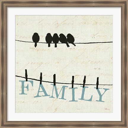 Framed Bird Talk III Print