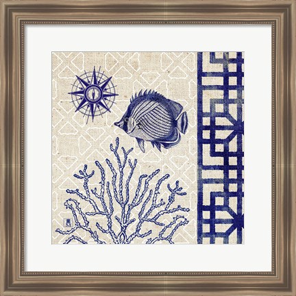 Framed Sea Shore Square II Print