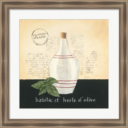 Framed Huile d Olive III Print