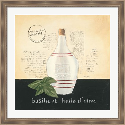 Framed Huile d Olive III Print