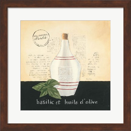 Framed Huile d Olive III Print