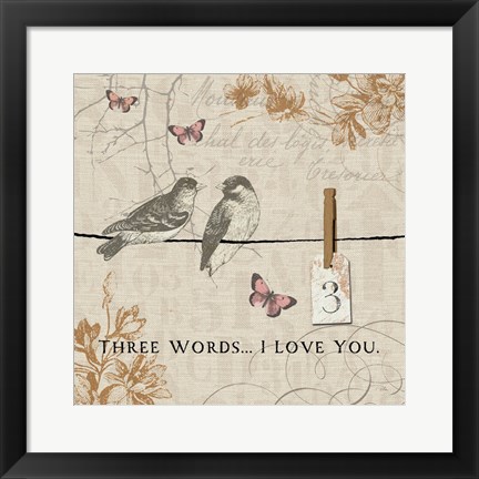 Framed Words that Count III Print