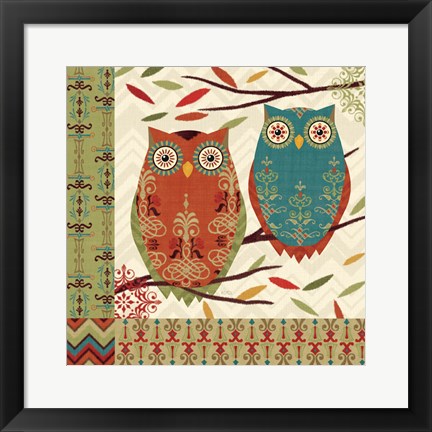 Framed Hoot I Print