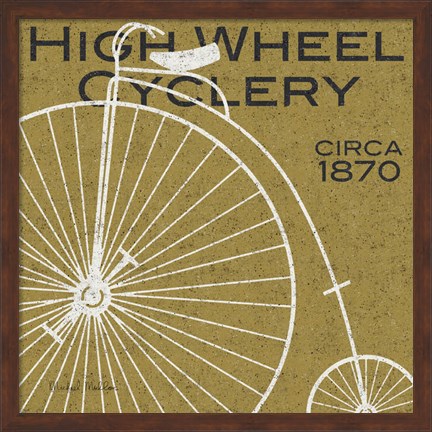 Framed High Wheel Cyclery Print