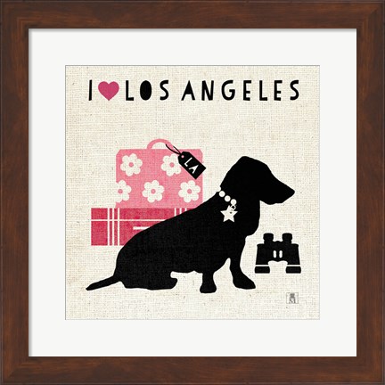 Framed LA Pooch Print