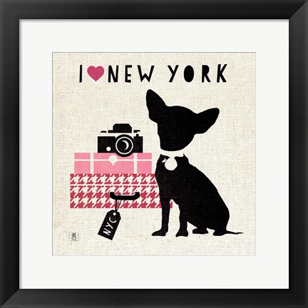 Framed NY Pooch Print