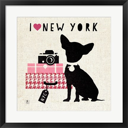 Framed NY Pooch Print