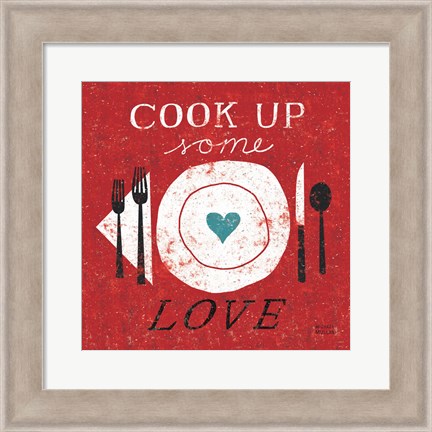 Framed Cook Up Love Print