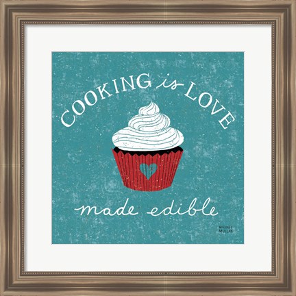 Framed Cooking is Love Print
