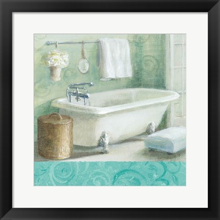 Framed Refresh Bath Border I Print