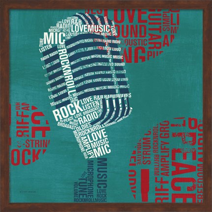 Framed Type Mic Square Print