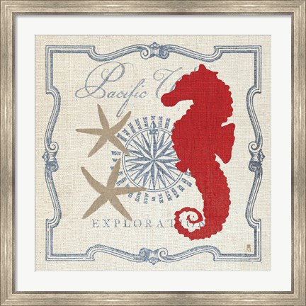 Framed Pacific Seahorse Print