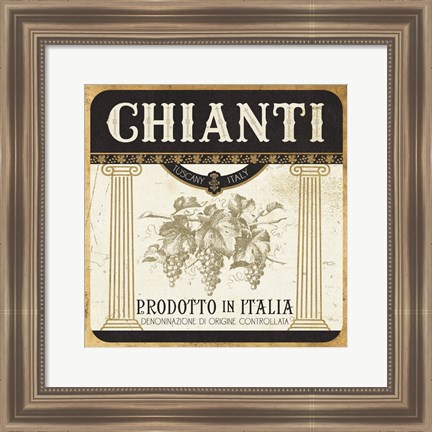 Framed Wine Labels III Print