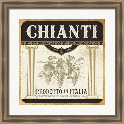 Framed Wine Labels III Print