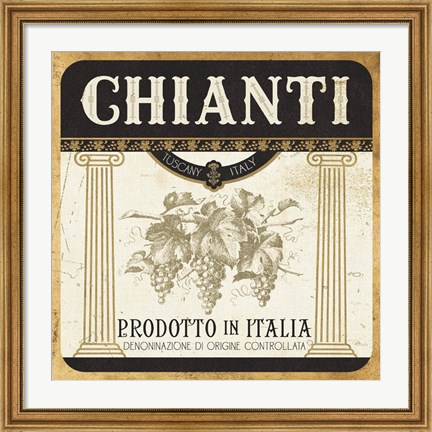 Framed Wine Labels III Print