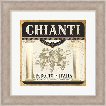 Framed Wine Labels III Print