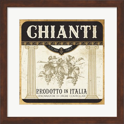 Framed Wine Labels III Print