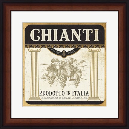 Framed Wine Labels III Print