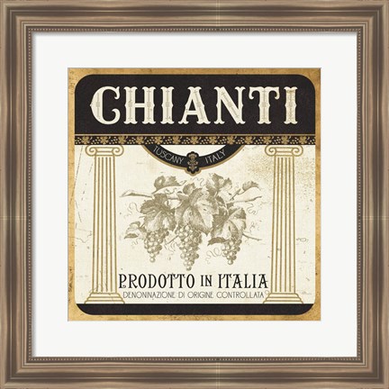 Framed Wine Labels III Print