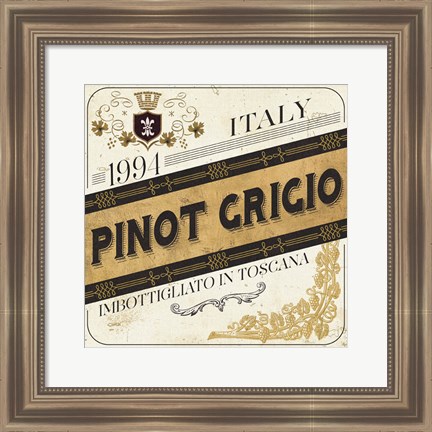 Framed Wine Labels IV Print