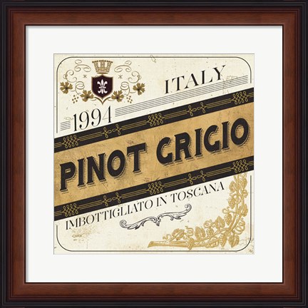 Framed Wine Labels IV Print