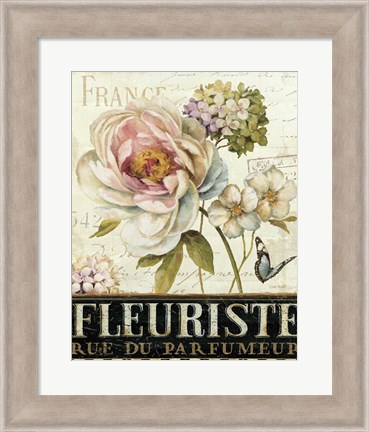 Framed Marche de Fleurs III Print