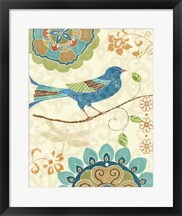 Framed Eastern Tales Birds I Print