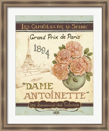 Framed French Seed Packet II Print