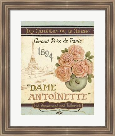 Framed French Seed Packet II Print