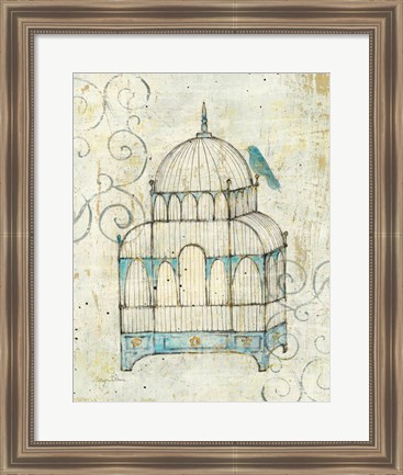 Framed Bird Cage II Print