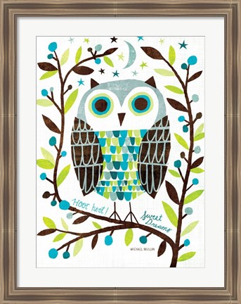 Framed Night Owl I Print
