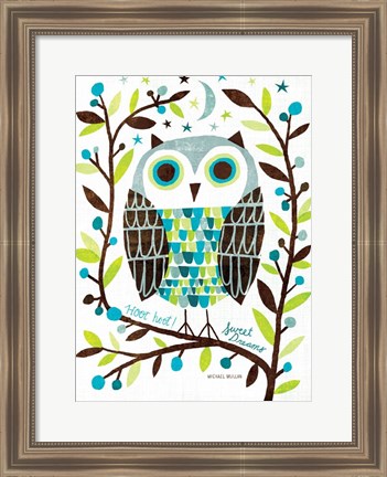 Framed Night Owl I Print