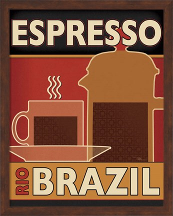 Framed Deco Coffee I Print