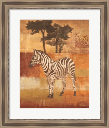 Framed Animals on Safari II Print