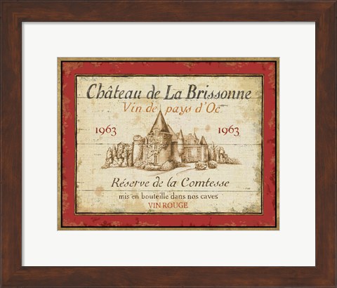 Framed French Wine Labels I Print