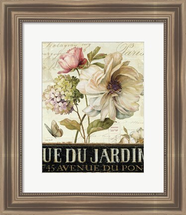 Framed Marche de Fleurs II Print