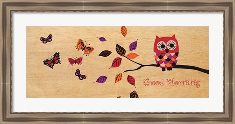 Framed Good Morning Owl Print