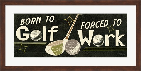 Framed Funny Golf III Print