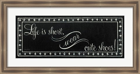 Framed Cute Shoes Print